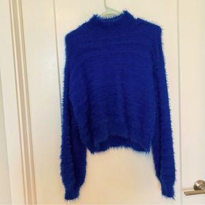 Electric Blue ⚡️ Fuzzy Boutique Sweater